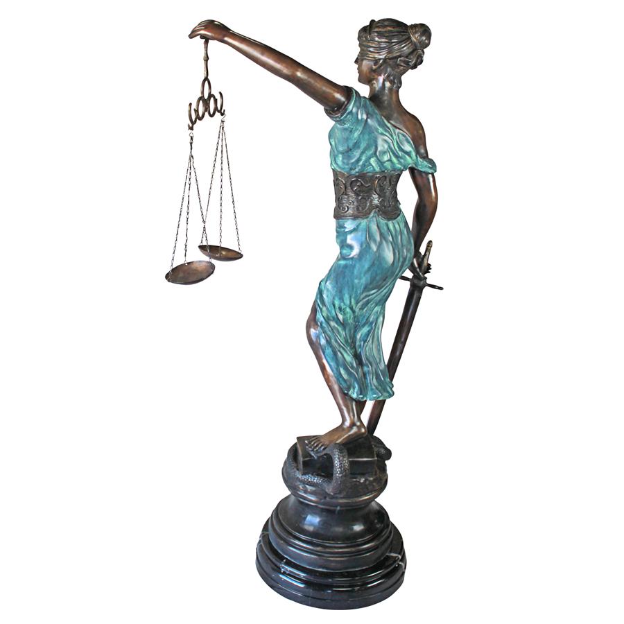 Themis, Blind Justice Cast Bronze Statue: Giant