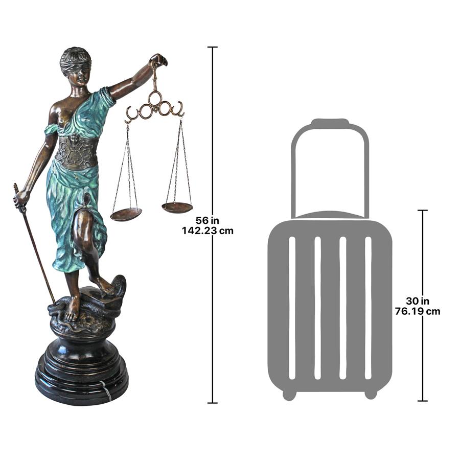 Themis, Blind Justice Cast Bronze Statue: Giant