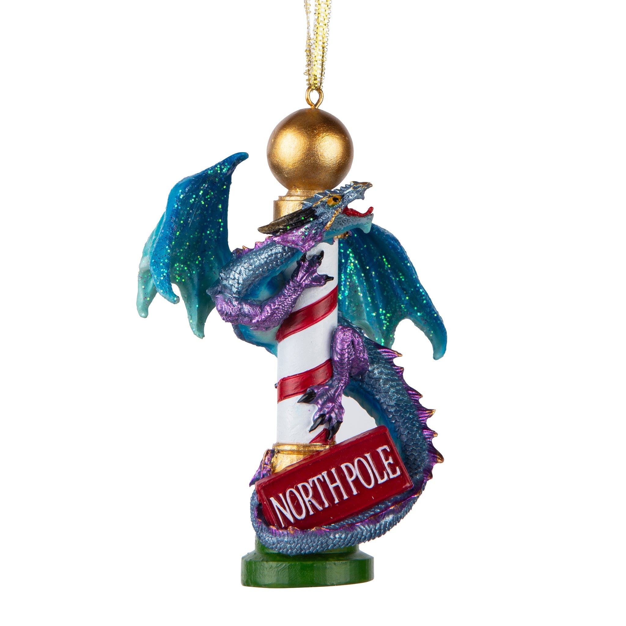 North Pole Dancing Dragon 2024 Gothic Holiday Ornament