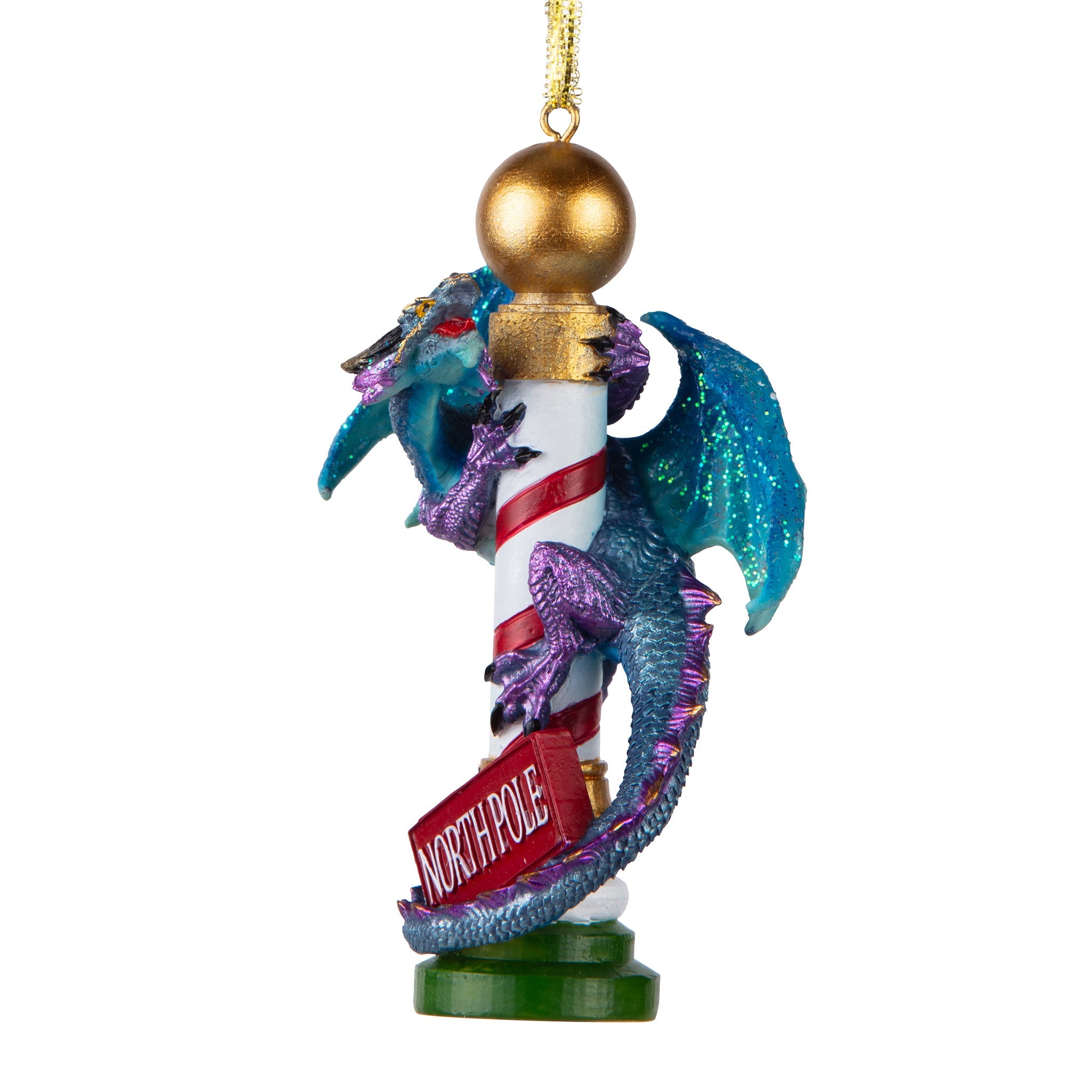 North Pole Dancing Dragon 2024 Gothic Holiday Ornament