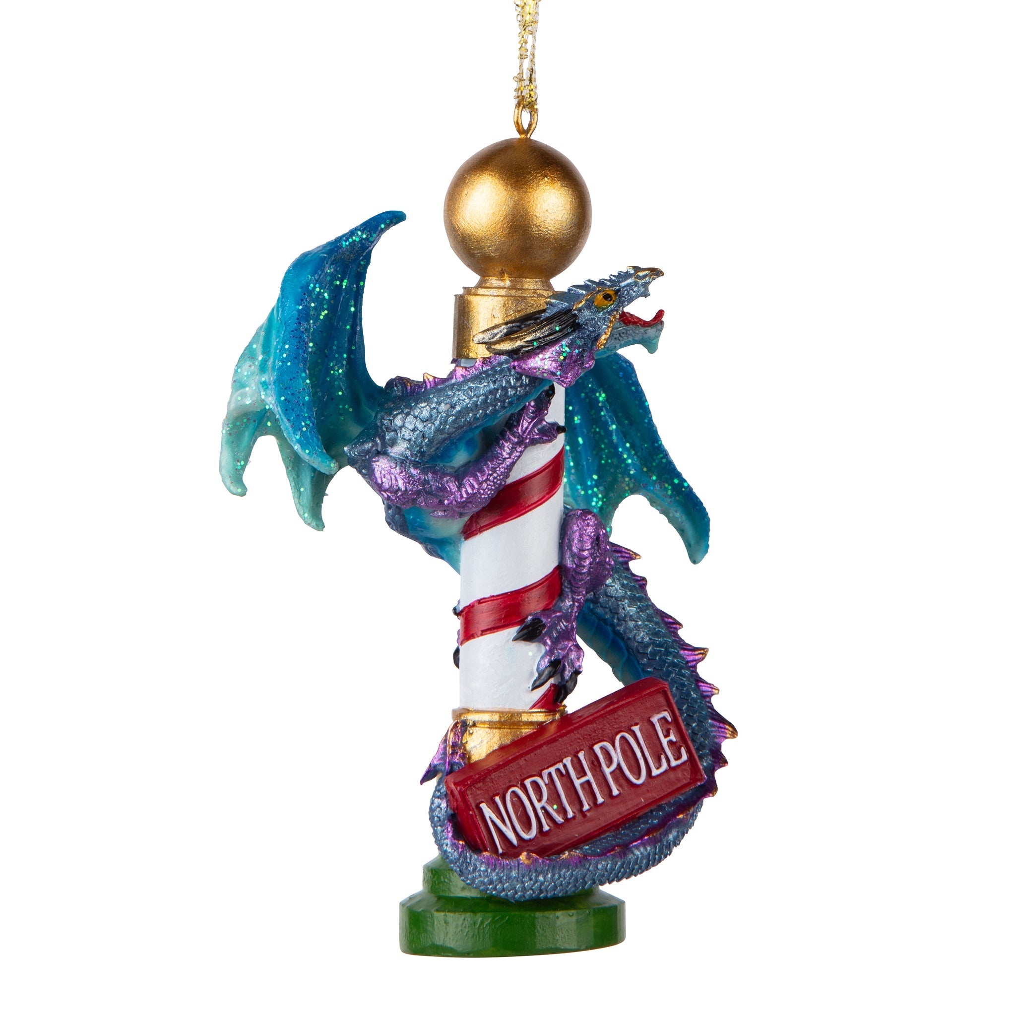 North Pole Dancing Dragon 2024 Gothic Holiday Ornament