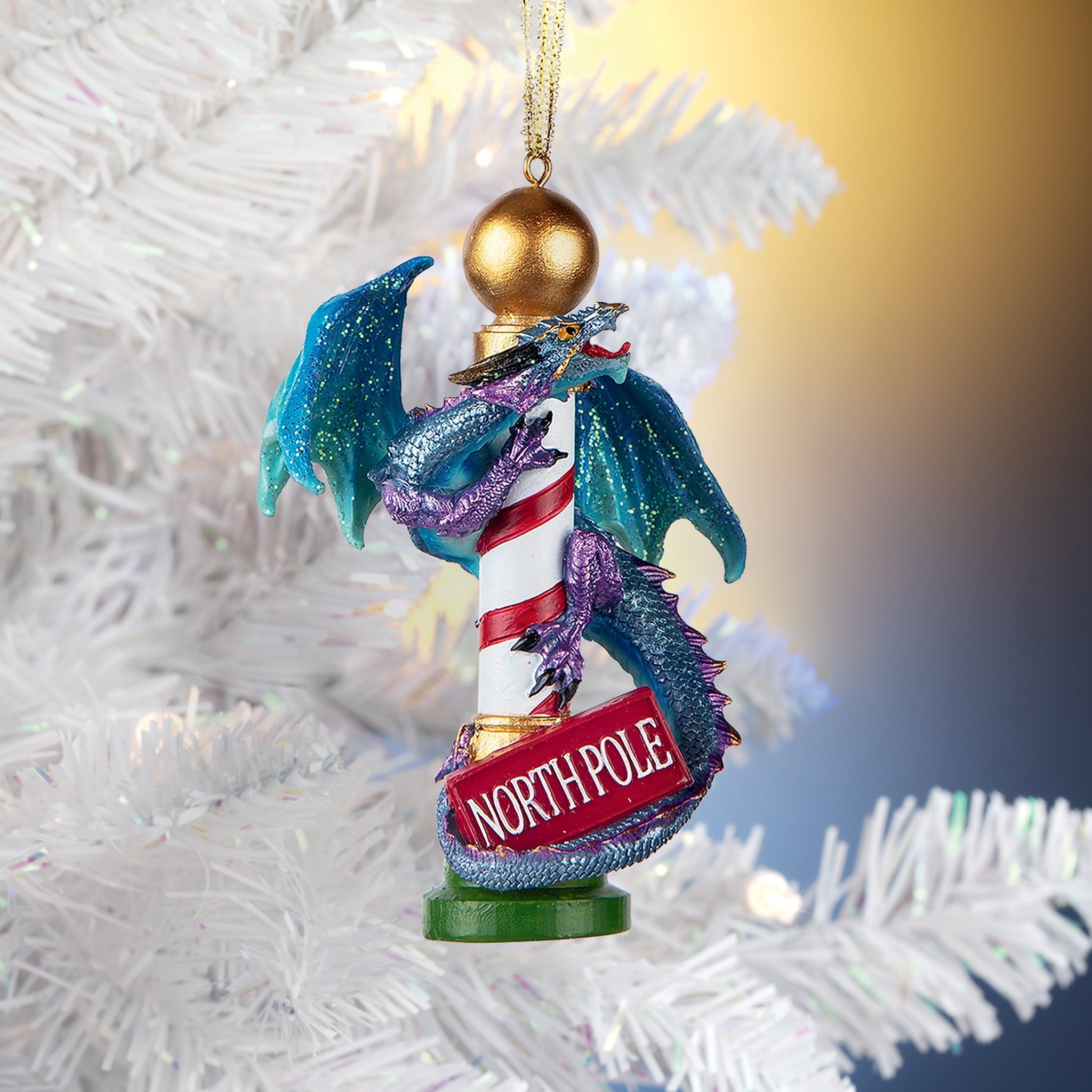 North Pole Dancing Dragon 2024 Gothic Holiday Ornament