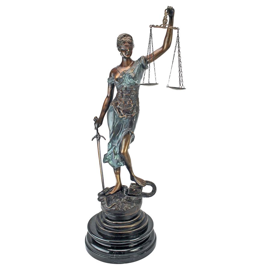 Themis, Blind Justice Cast Bronze Statue: Tabletop