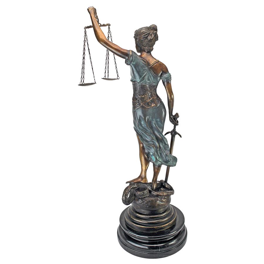 Themis, Blind Justice Cast Bronze Statue: Tabletop