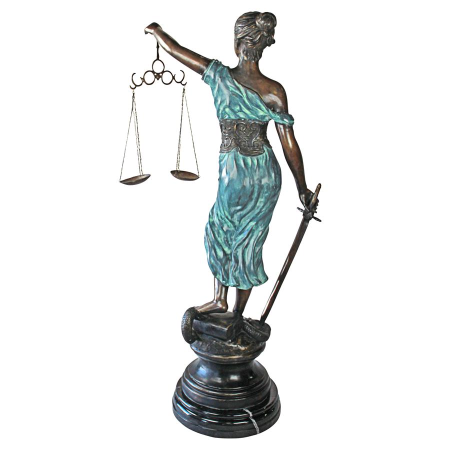 Themis, Blind Justice Cast Bronze Statue: Giant