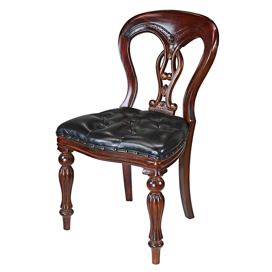 Simsbury Manor Leather Side Chair: Each