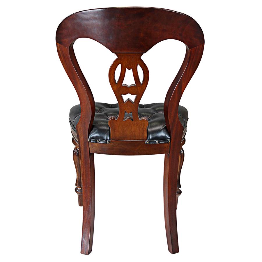 Simsbury Manor Leather Side Chair: Each