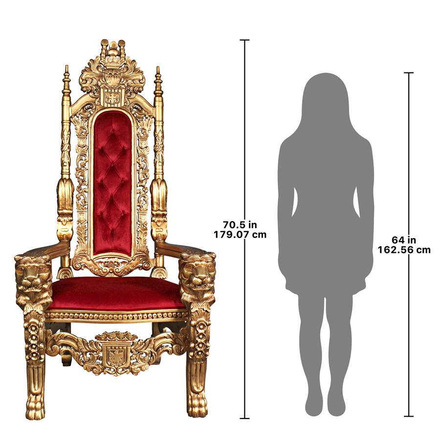 Golden Lord Raffles Lion Throne Chair