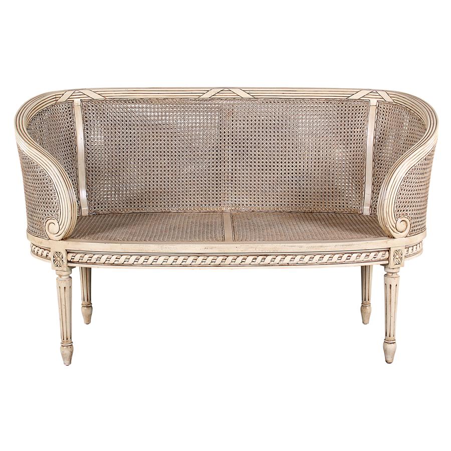 Parisian Oval Rattan Settee