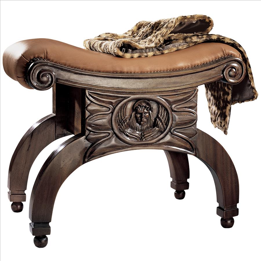 The Venetian Leather Taboret Bench