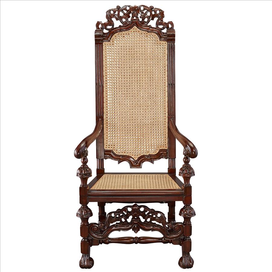 William and Mary Mahogany Armchair: Each