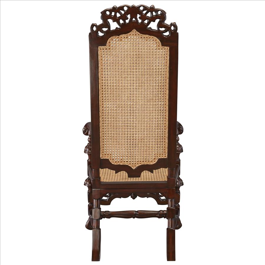 William and Mary Mahogany Armchair: Each