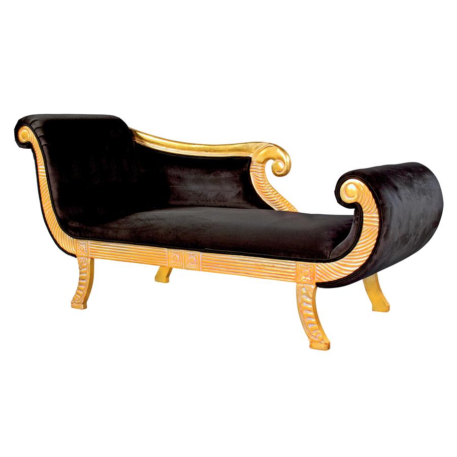 Cleopatra Neoclassical Chaise Sofa