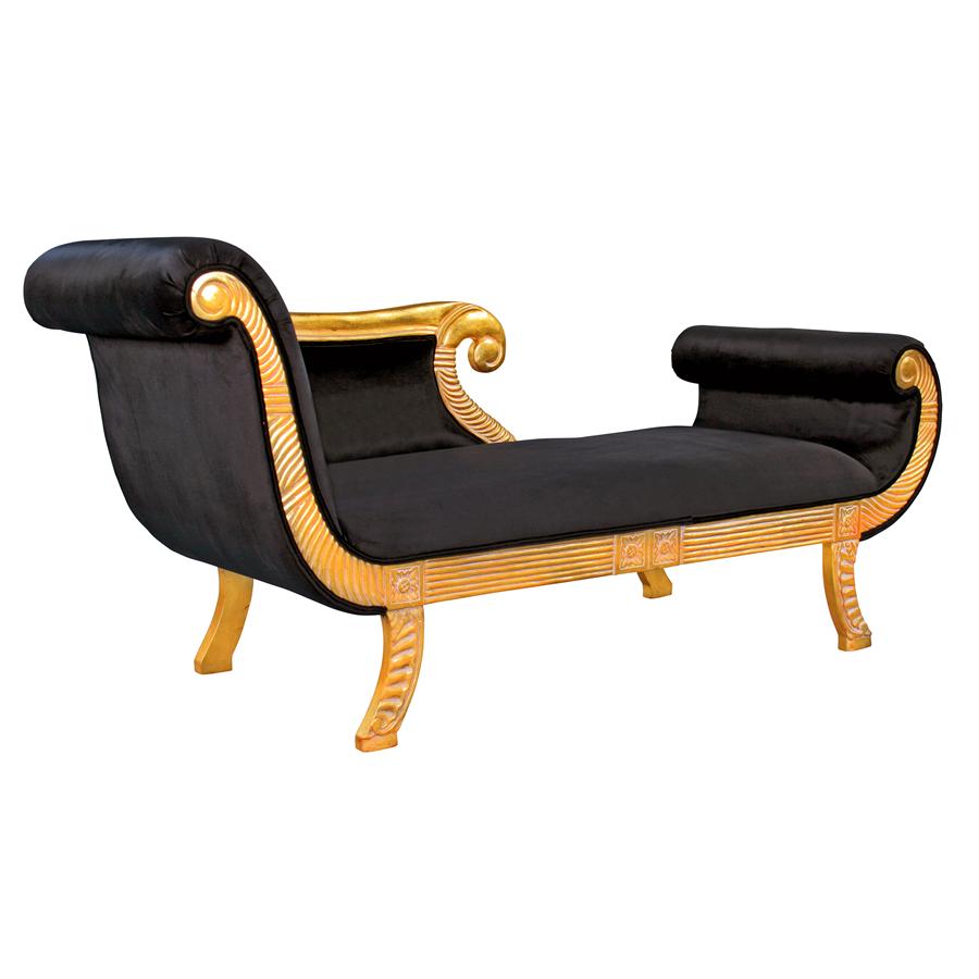 Cleopatra Neoclassical Chaise Sofa