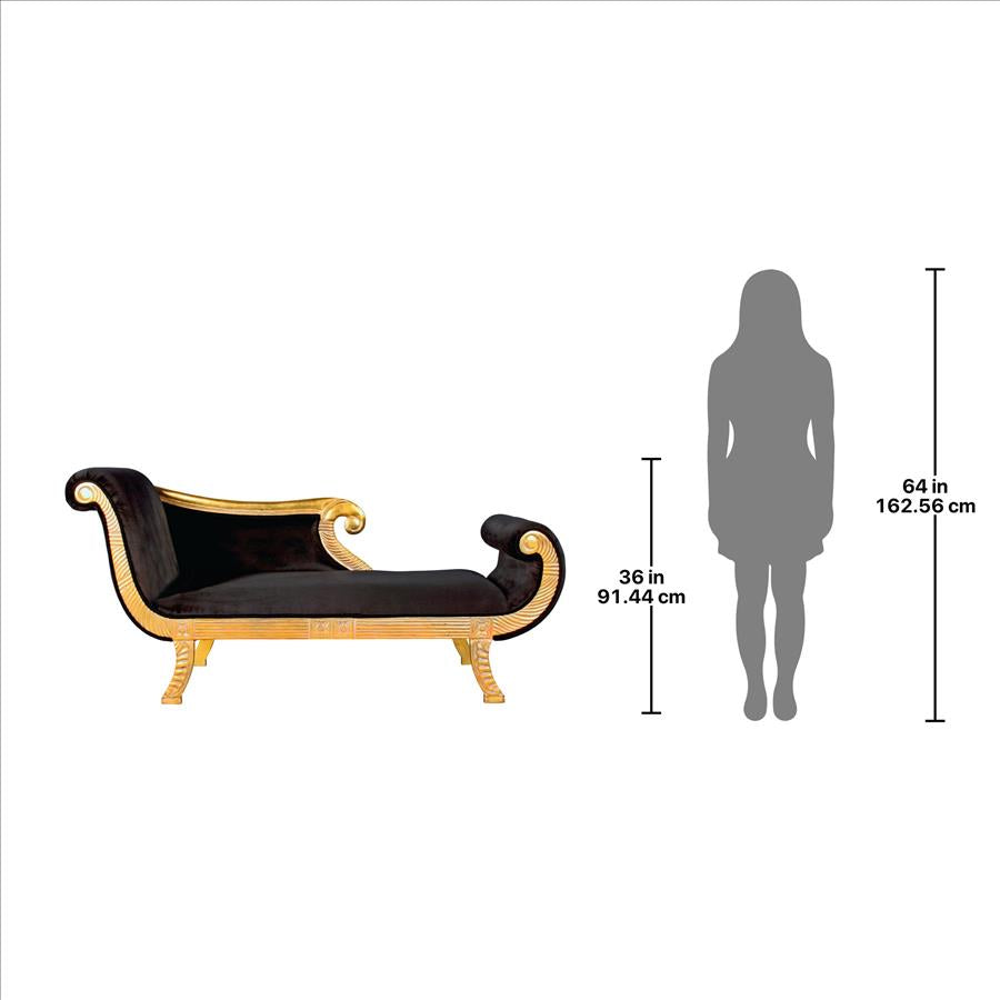 Cleopatra Neoclassical Chaise Sofa