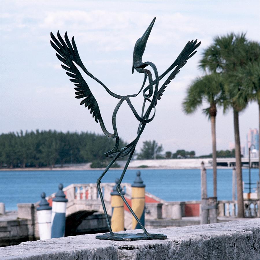 Winged Salute to the Sun Bronze Statue