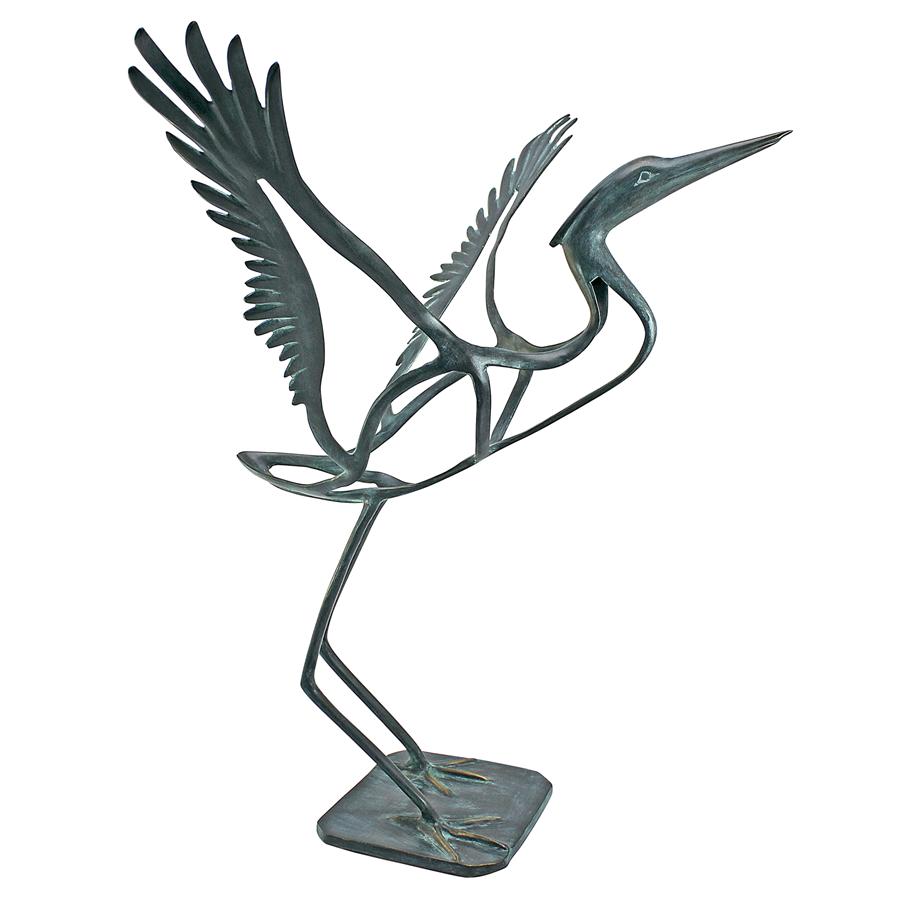 Winged Salute to the Sun Bronze Statue