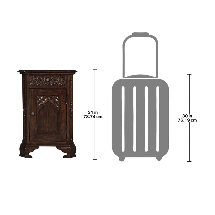 Queensbury Inn Gothic Revival Bedside Table: Each