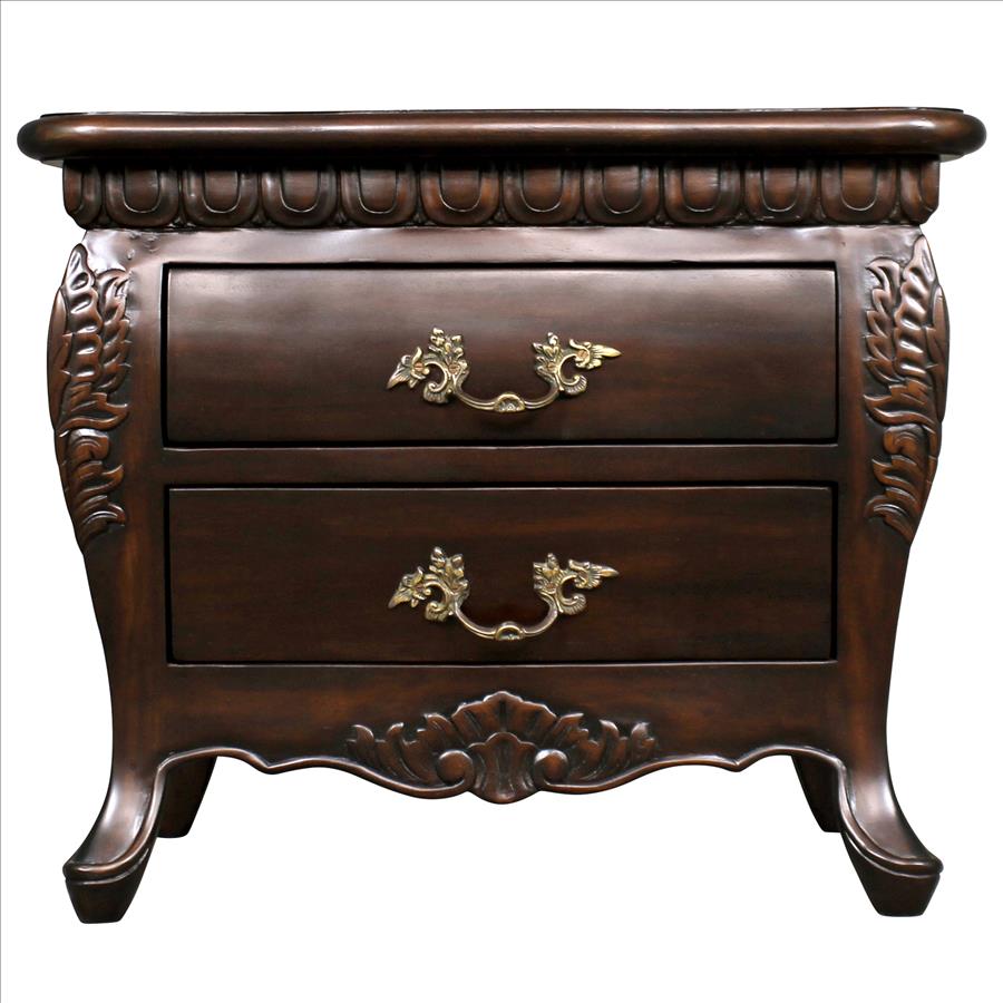 Sorbonne French Nightstand Bombe Table: Each