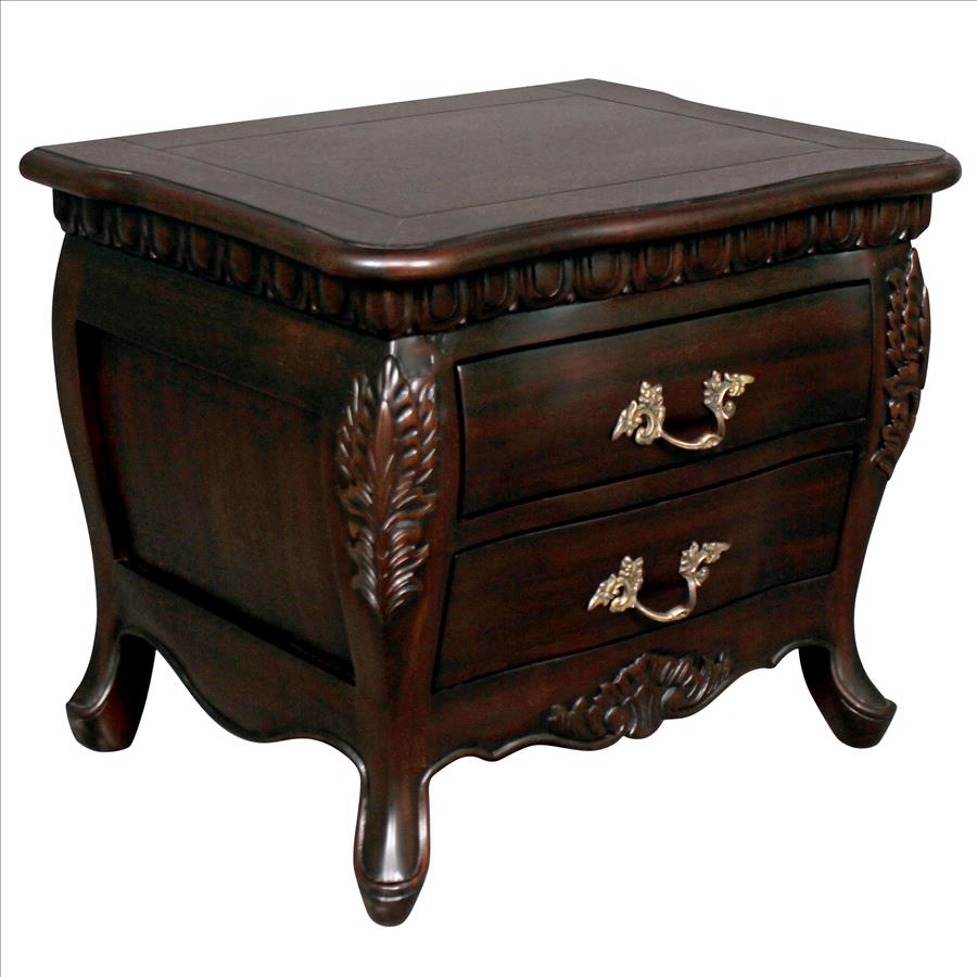 Sorbonne French Nightstand Bombe Table: Each