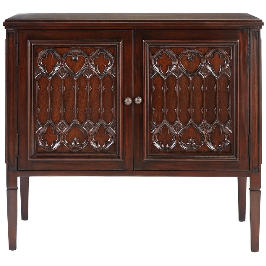 Canterbury Abbey Gothic Cabinet Console Table