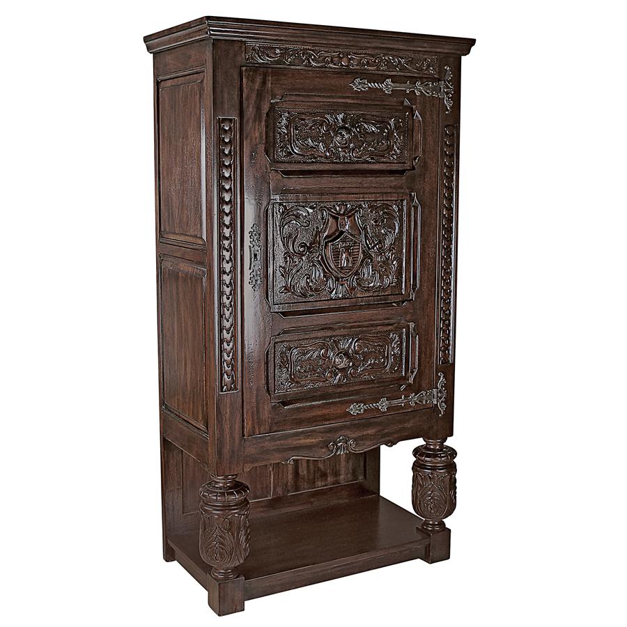 Coat of Arms Gothic Revival Armoire