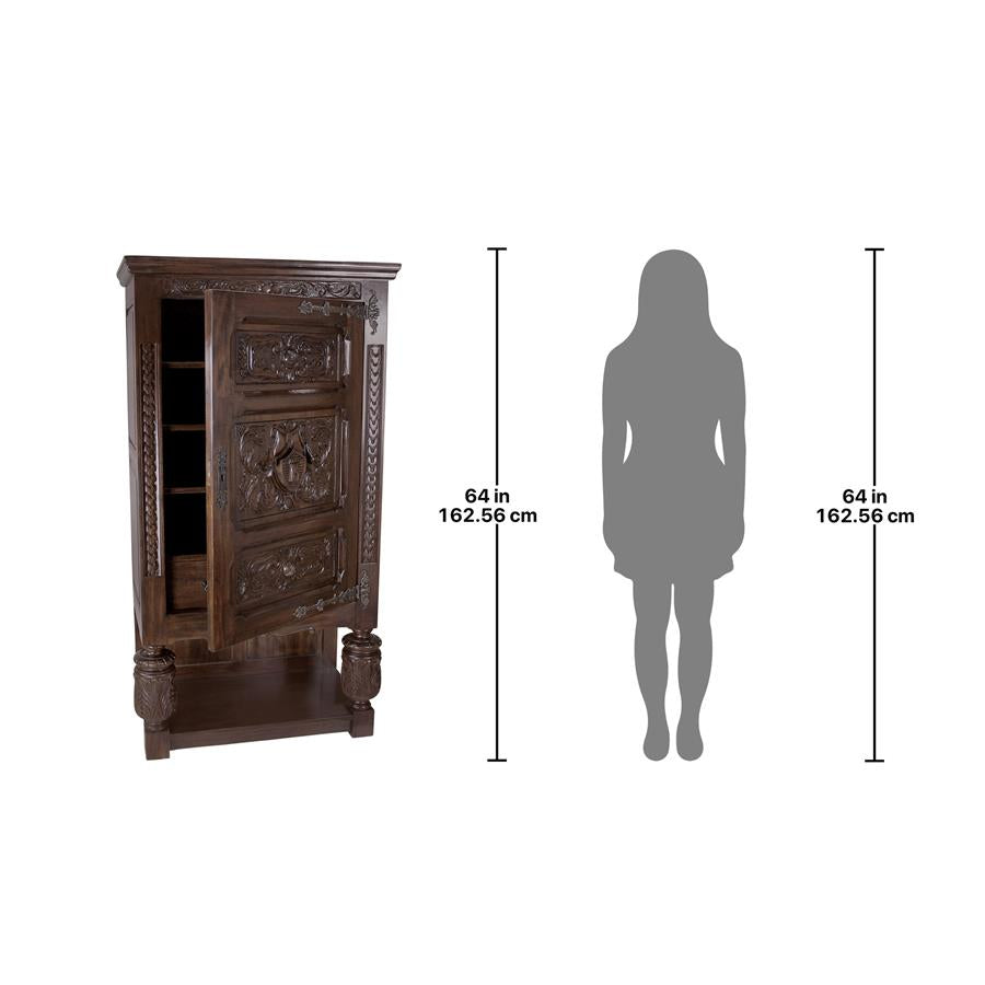 Coat of Arms Gothic Revival Armoire