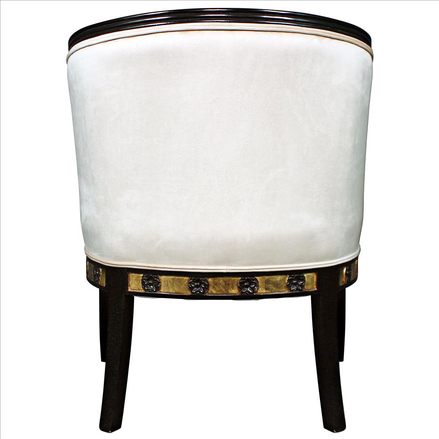 Graceful Swans Neoclassical Tub Chair