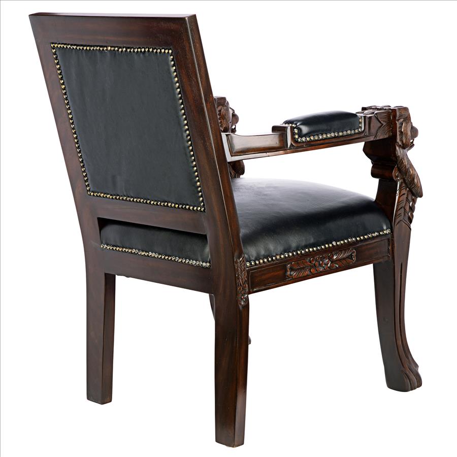 Beardsley Lion Leather Armchair