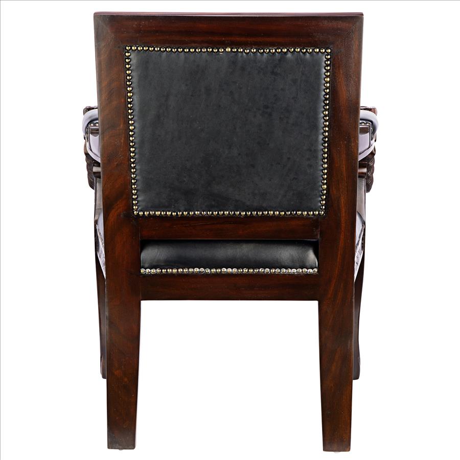 Beardsley Lion Leather Armchair