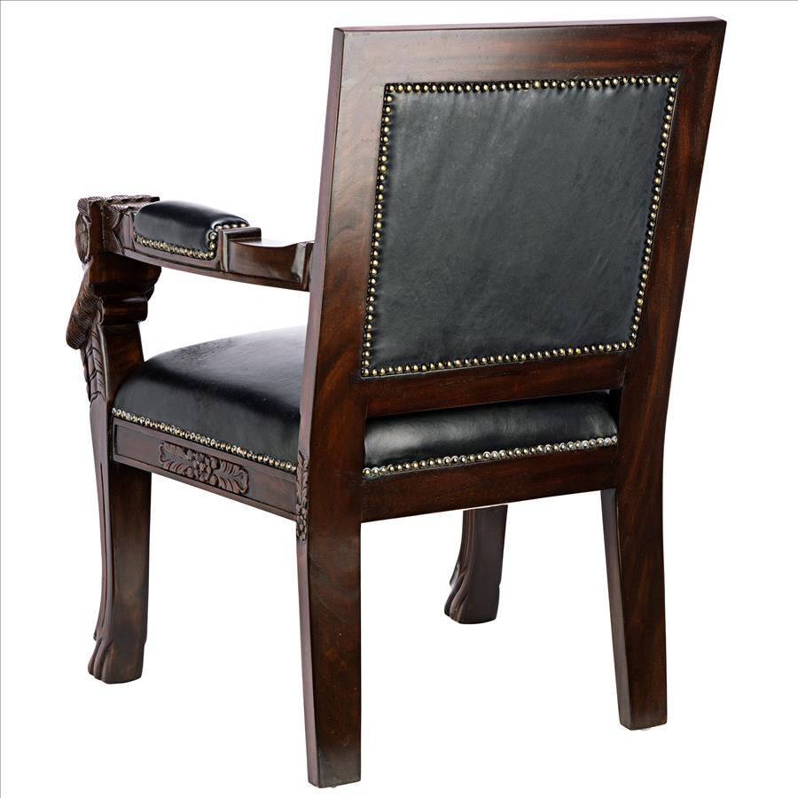 Beardsley Lion Leather Armchair