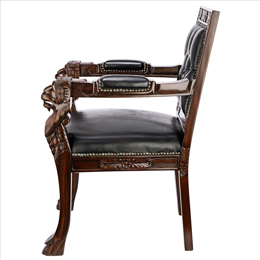 Beardsley Lion Leather Armchair