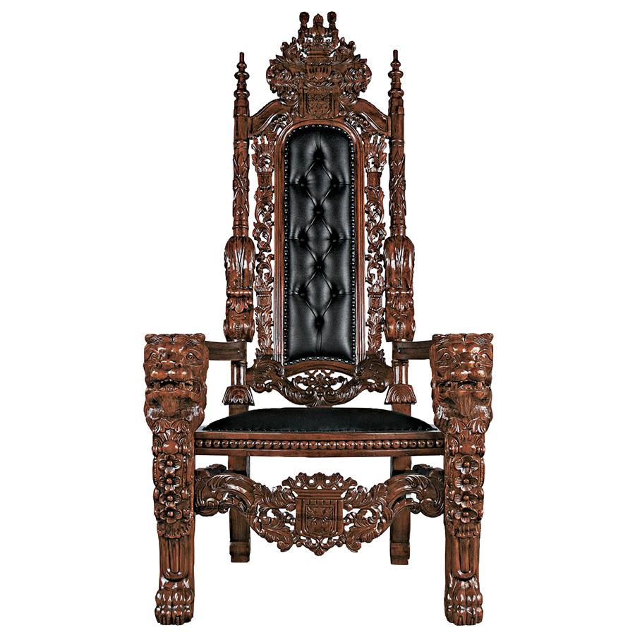 The Lord Raffles Lion Leather Throne Chair