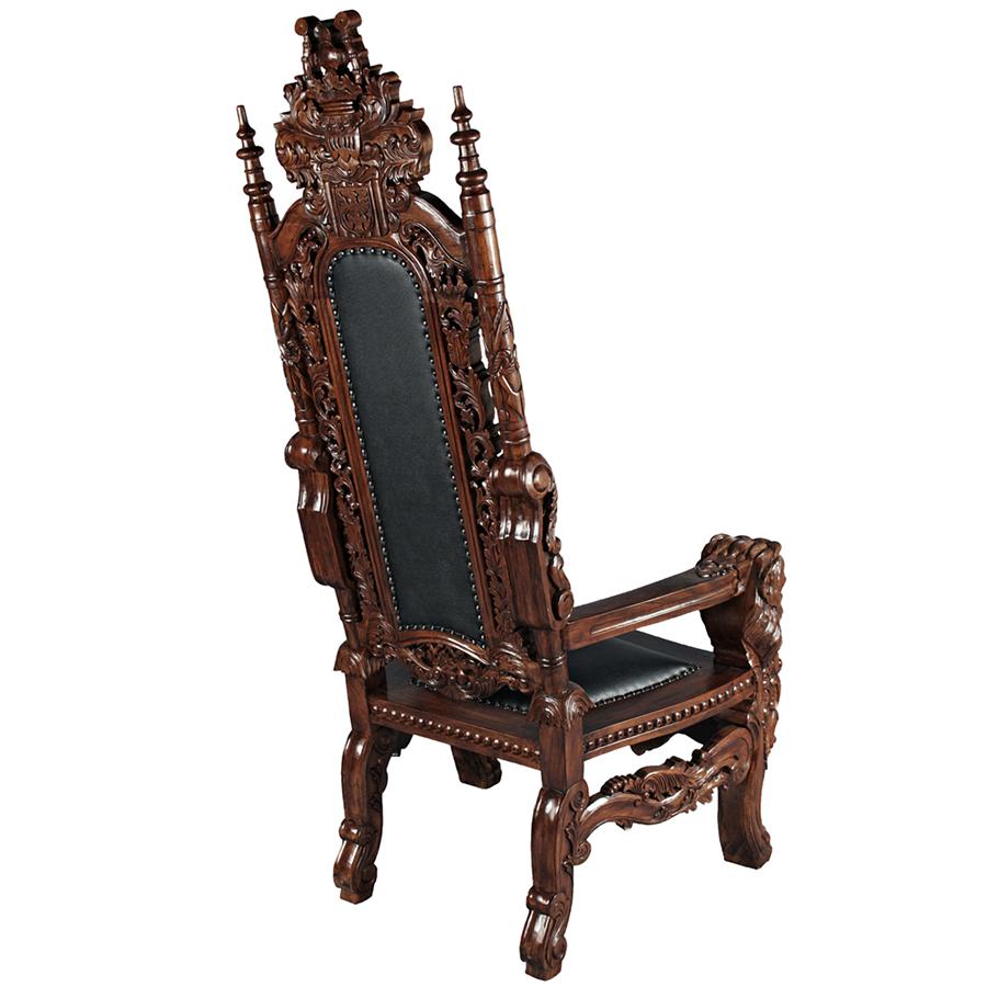 The Lord Raffles Lion Leather Throne Chair