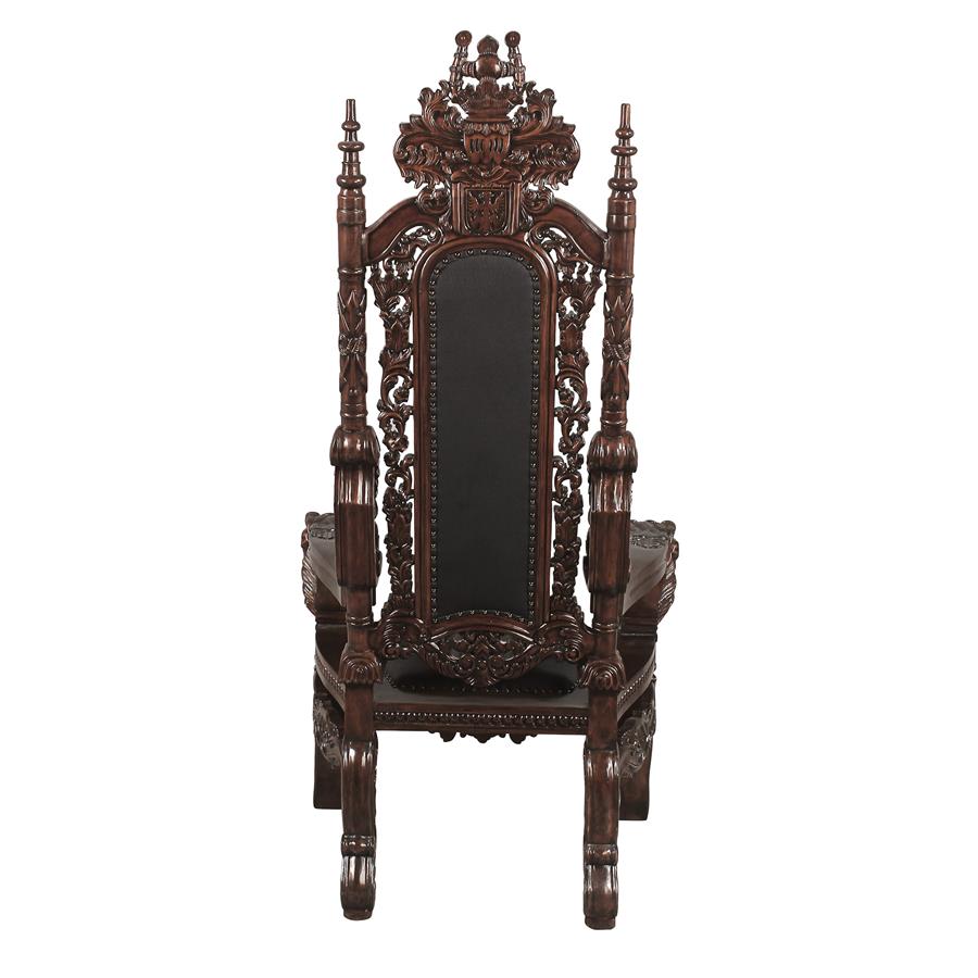 The Lord Raffles Lion Leather Throne Chair