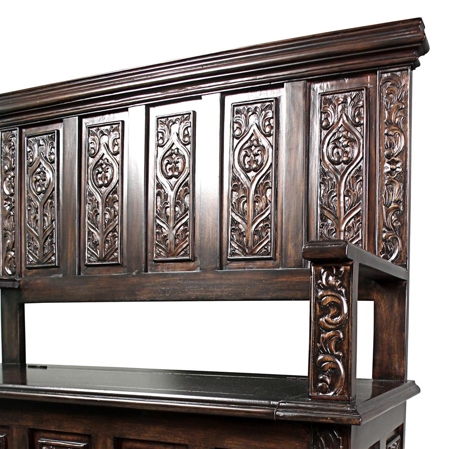 York Monastery Mahogany Gothic Bench