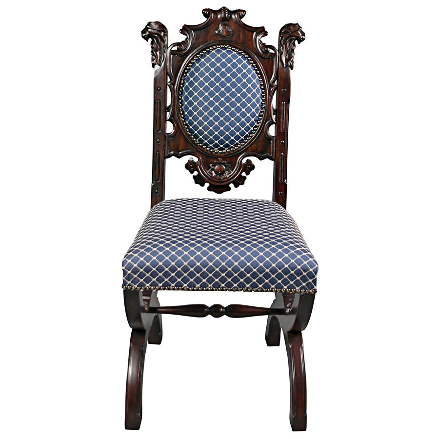 Sir Raleigh Hand-Carved Medieval Dining Chair: Each
