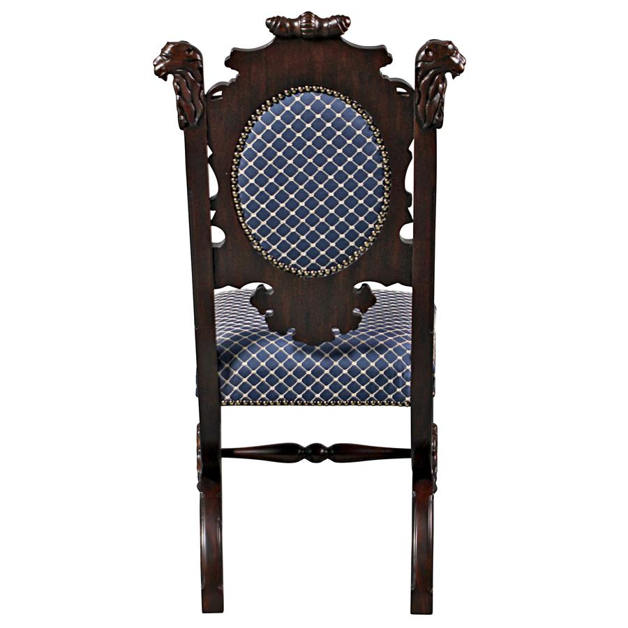 Sir Raleigh Hand-Carved Medieval Dining Chair: Each