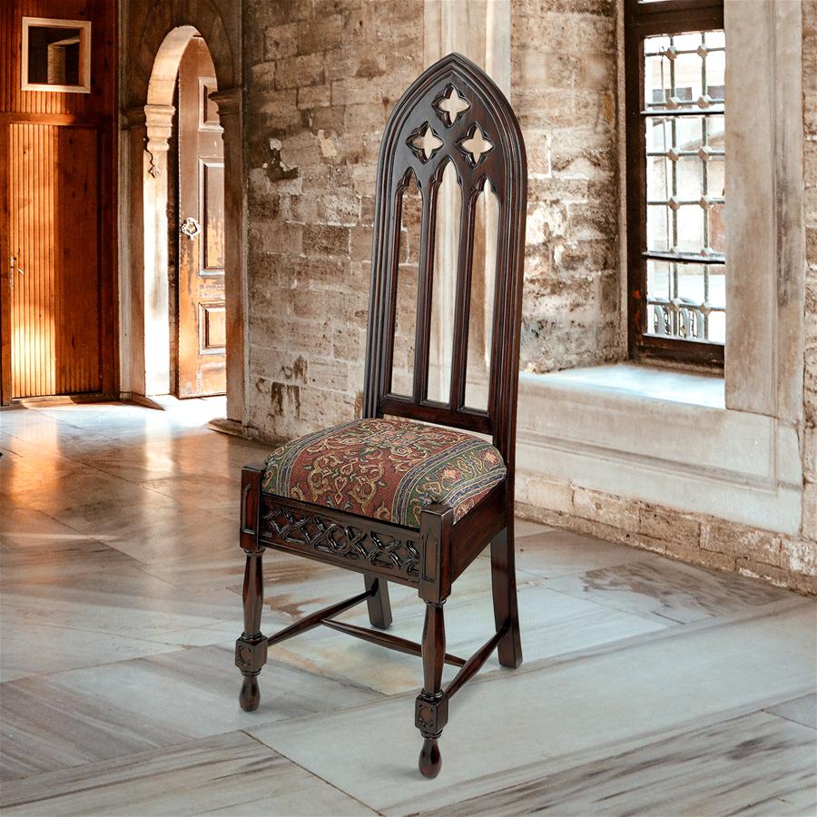 Viollet-le-Duc Gothic Cathedral Side Chair: Each