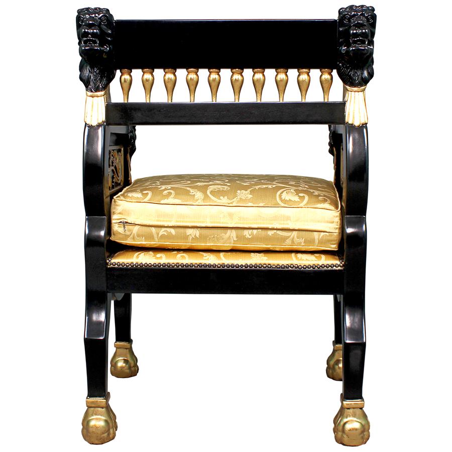 Caesar's Royal Lions Hand-Carved Throne Chair