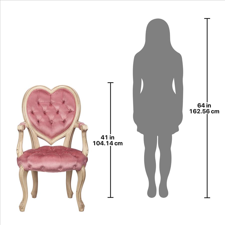 Sweetheart Victorian Heart-Backed Armchair: Each