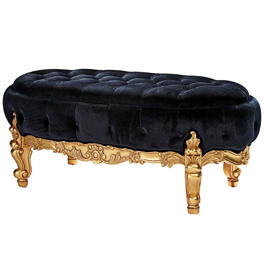 7th Arrondissement Tufted Oval Ottoman Bench
