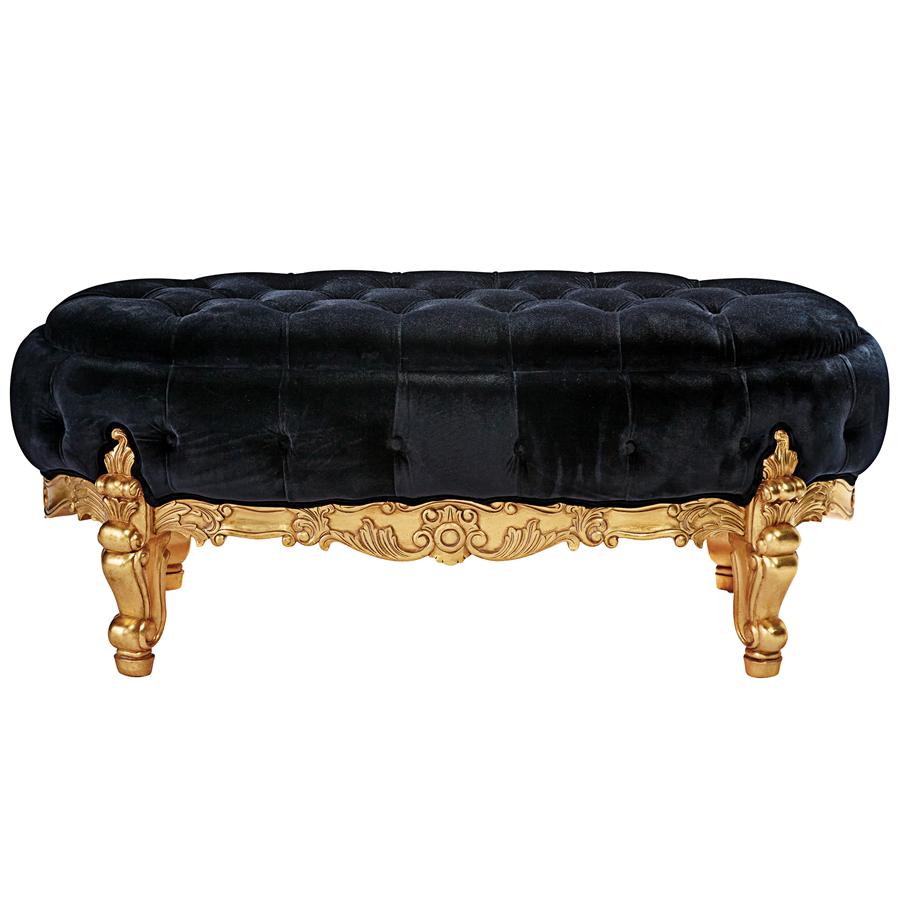 7th Arrondissement Tufted Oval Ottoman Bench