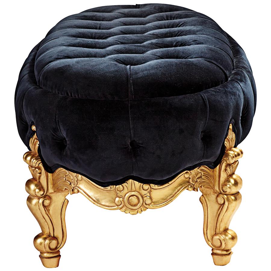 7th Arrondissement Tufted Oval Ottoman Bench