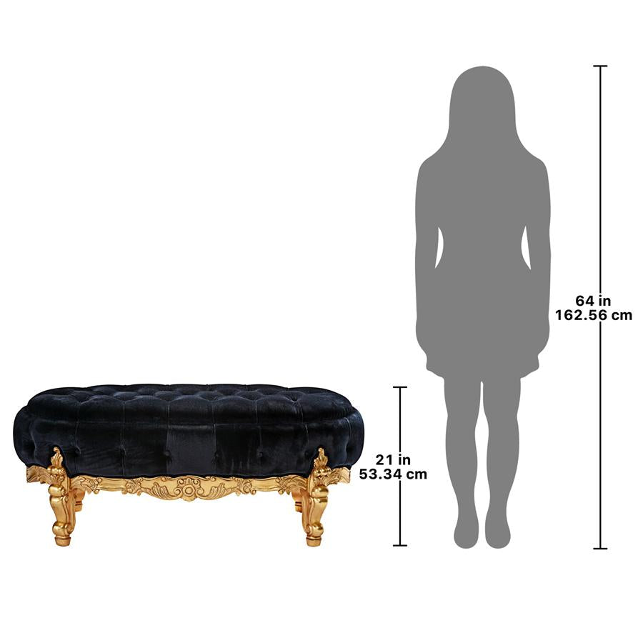 7th Arrondissement Tufted Oval Ottoman Bench