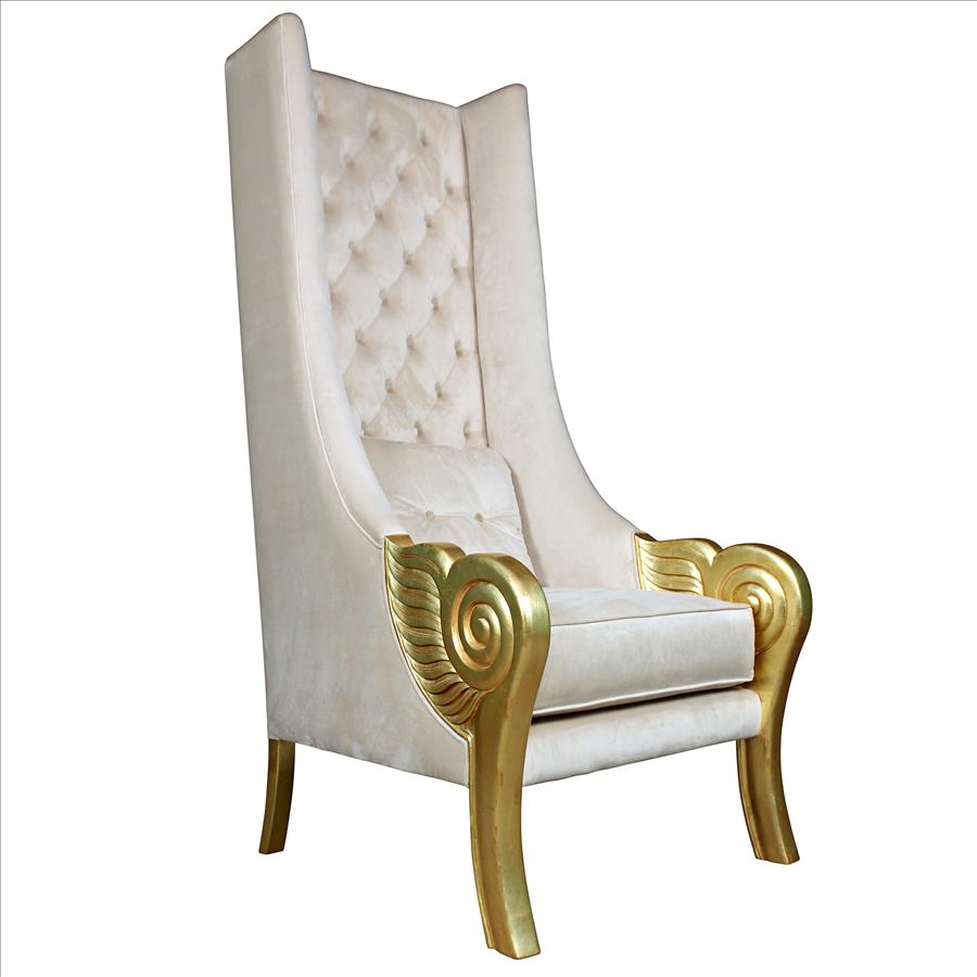 Eros Golden Winged Contemporary Throne Chair