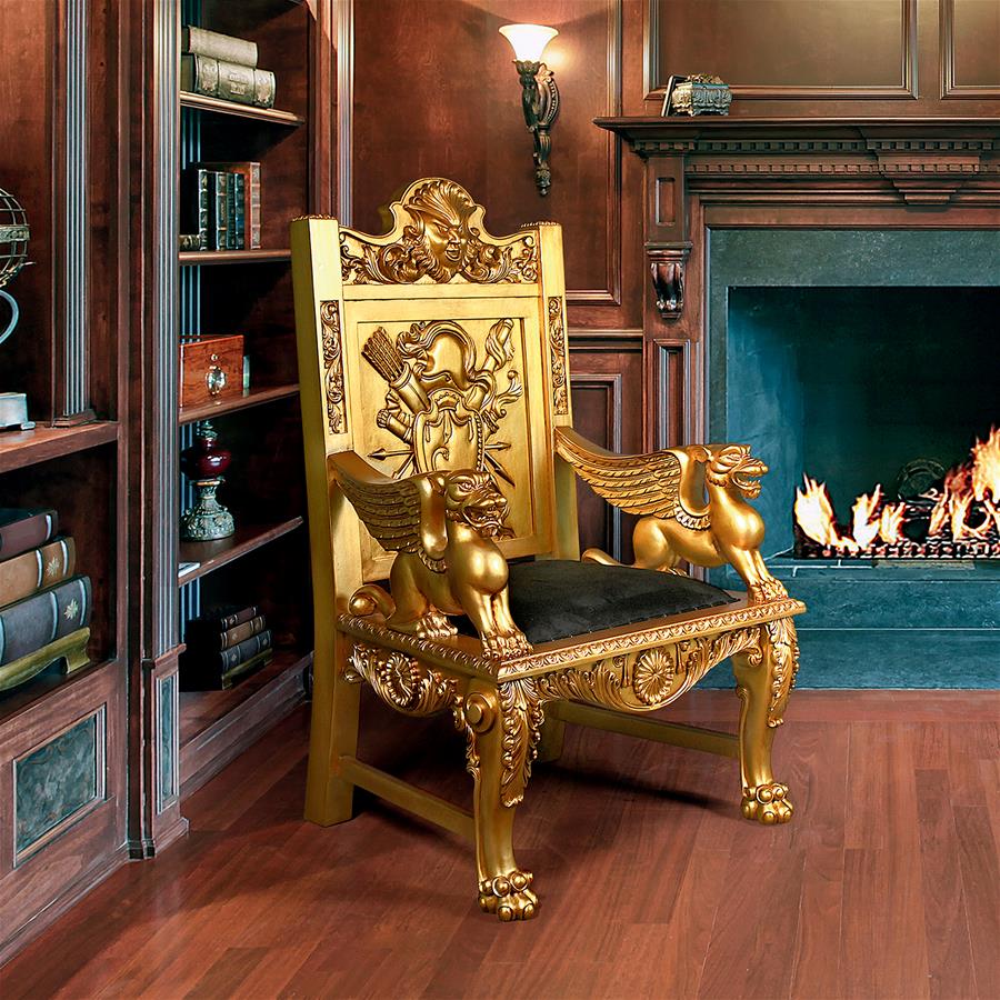 Alfred the Great Golden Throne Chair