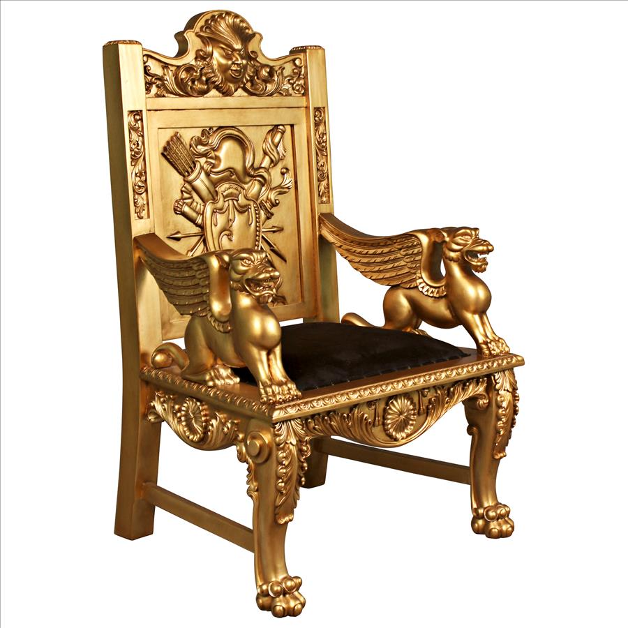 Alfred the Great Golden Throne Chair
