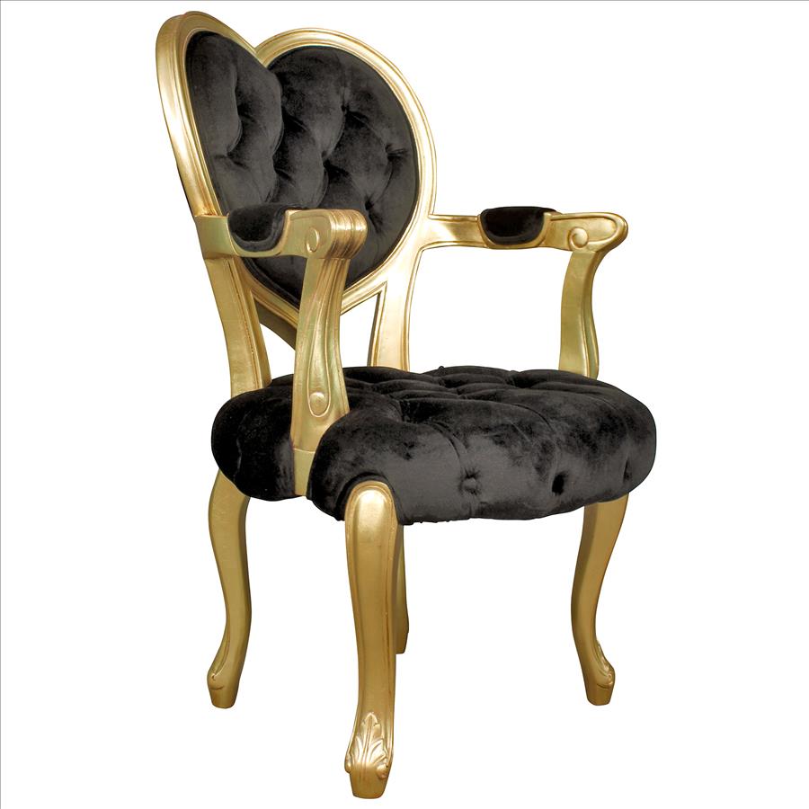 Sweetheart Victorian Heart-Backed Gilded Armchair