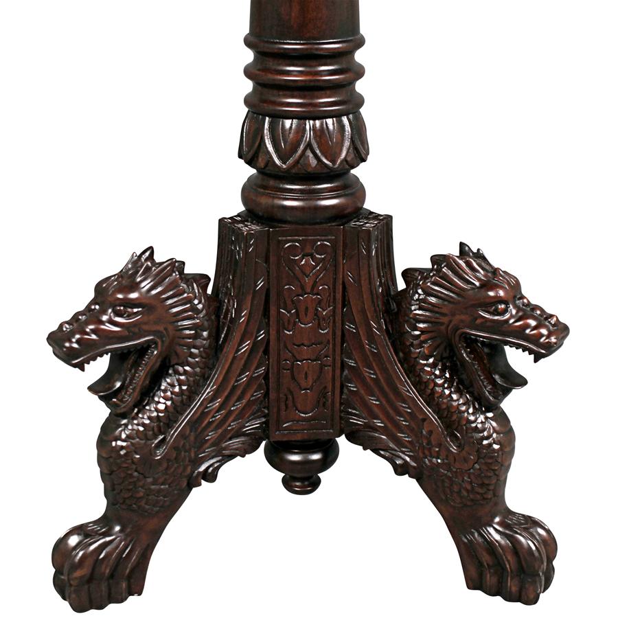 Heraldic Dragon Medieval Accent Table